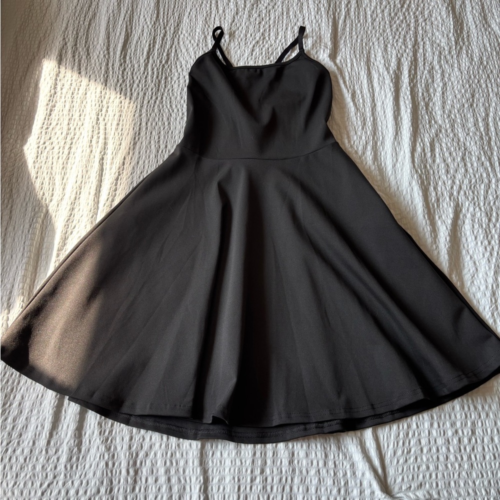 SHEIN Black Mini Dress with Spaghetti Straps